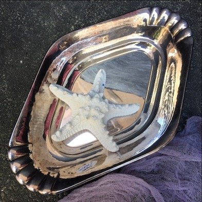 Блюдо мельхиор Ладья глубокая