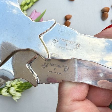 Вилка и ложка салатные 31 см серебрение по стали