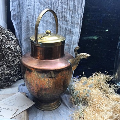 Сосуд чайник кувшин медь и латунь 