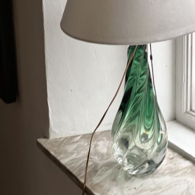 Лампа настольная Val Saint Lambert 37 см хрусталь Бельгия