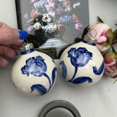 Шар новогодний Delft 7 см Нидерланды фарфор