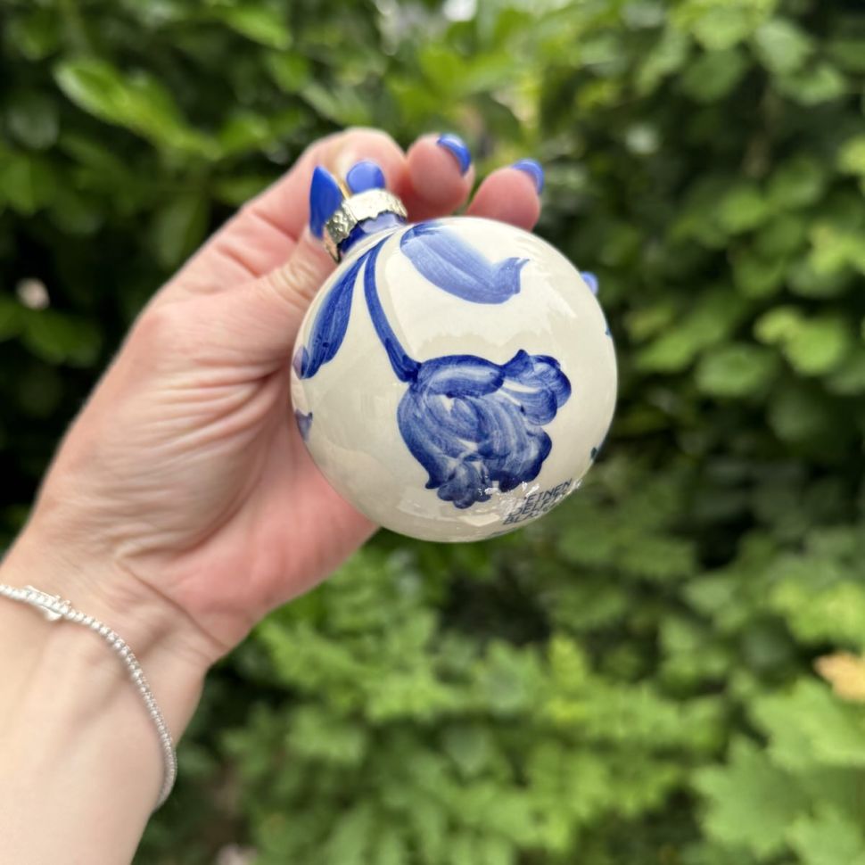 Шар новогодний Delft 7 см Нидерланды фарфор