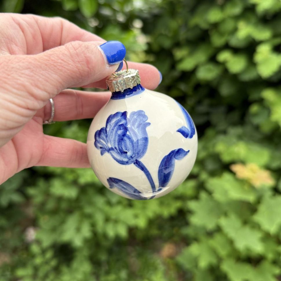 Шар новогодний Delft 7 см Нидерланды фарфор