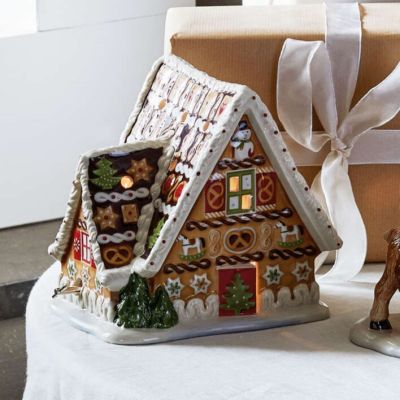 Подсвечник музыкальный ВиллеройБох Christmas Toy's Пряничный домик 16 см Германия 