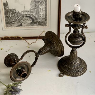 Подсвечник Корабельный маятник 26 см бронза