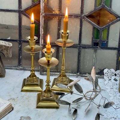 Подсвечник Квадрат 21 см латунь