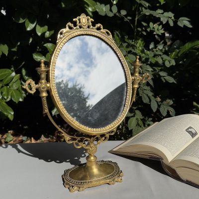 Зеркало настольное  38х29 см бронза
