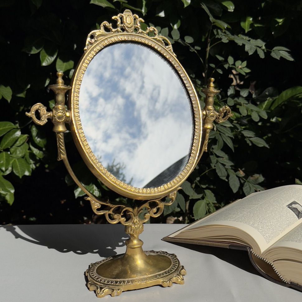 Зеркало настольное  38х29 см бронза