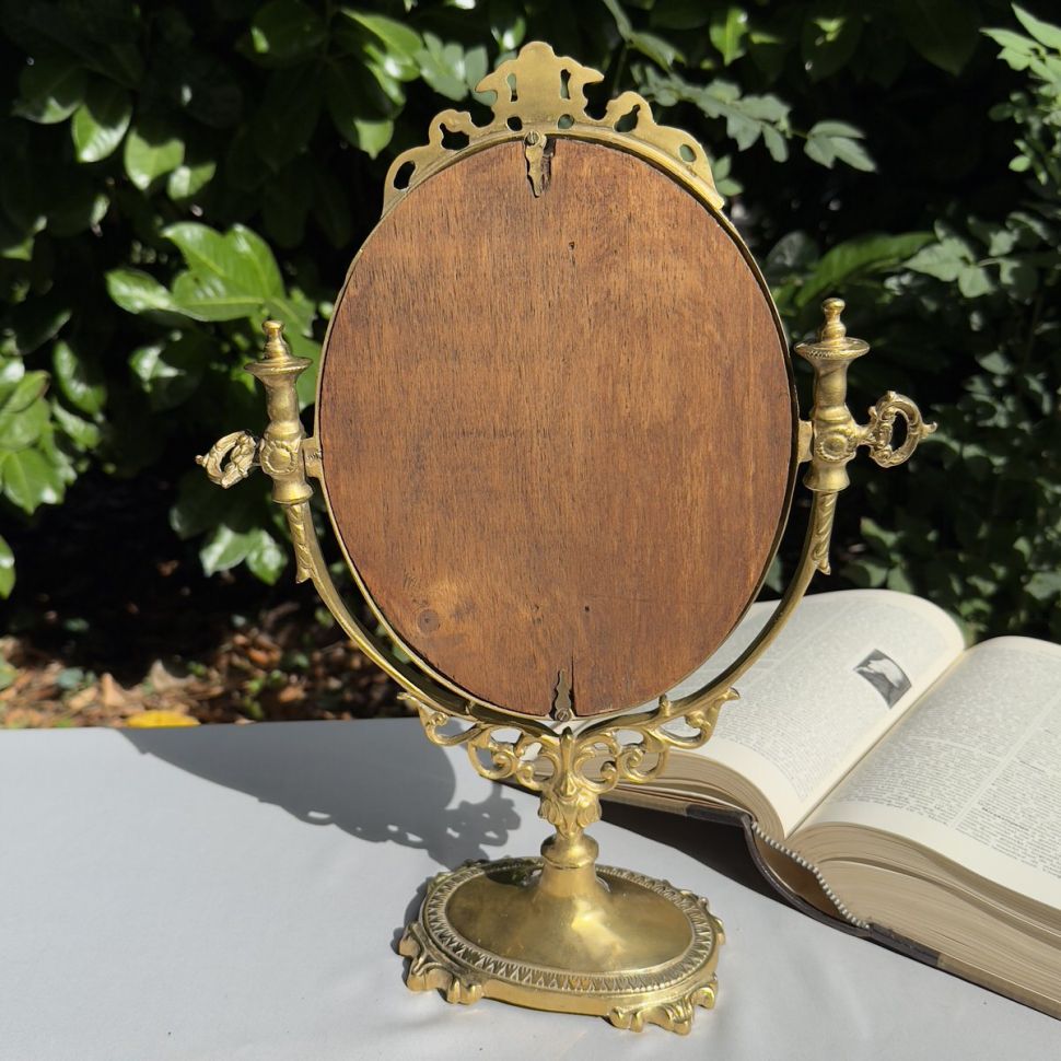 Зеркало настольное  38х29 см бронза