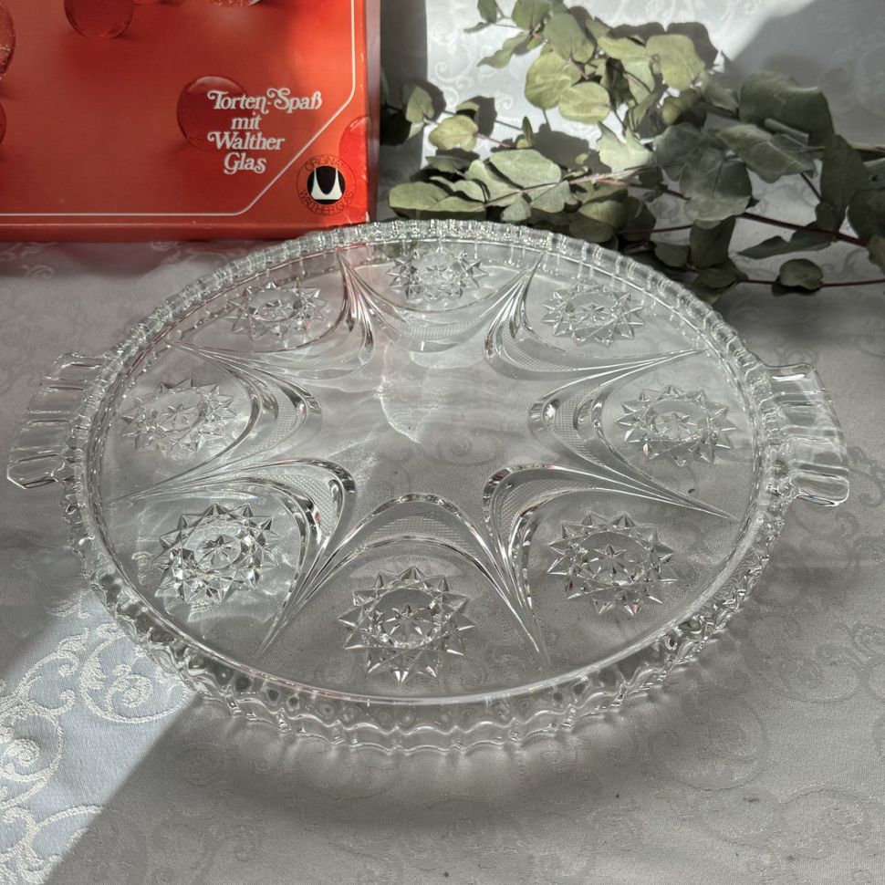 Блюдо для торта Walther Glas 30 см хрусталь Германия     