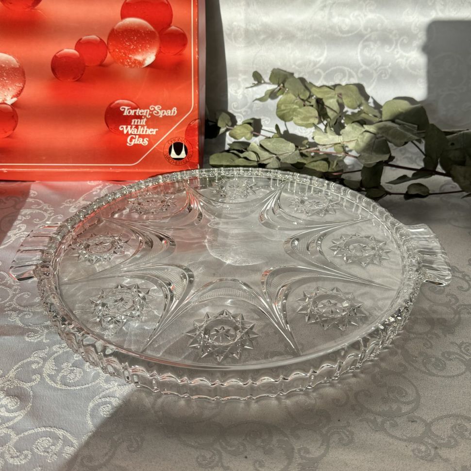 Блюдо для торта Walther Glas 30 см хрусталь Германия     