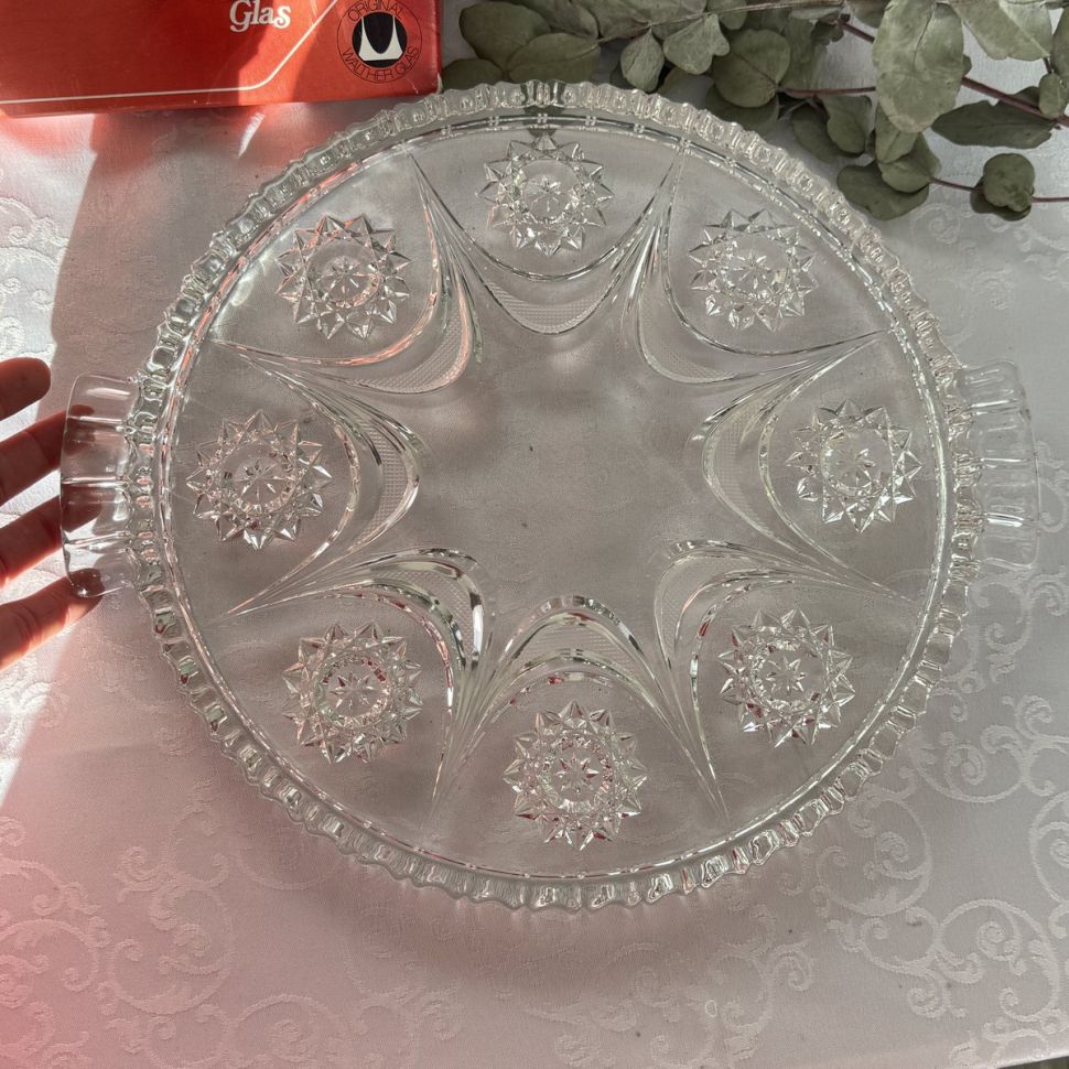 Блюдо для торта Walther Glas 30 см хрусталь Германия     