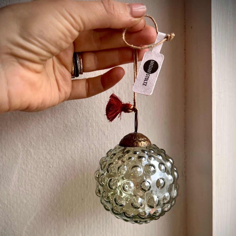 Шар елочный 9 см стекло Madam Stoltz