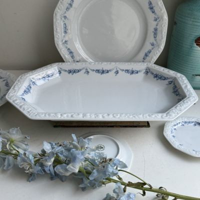 Блюдо Rosenthal Classic Rose голубые розы 39 см Германия 