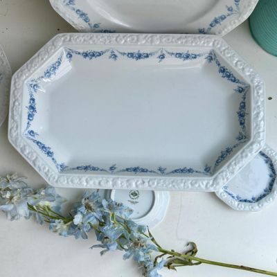 Блюдо Rosenthal Classic Rose голубые розы 39 см Германия