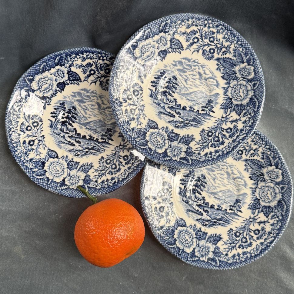 Кофейная пара Enoch Wedgwood Woodland 80 мл синий Англия 