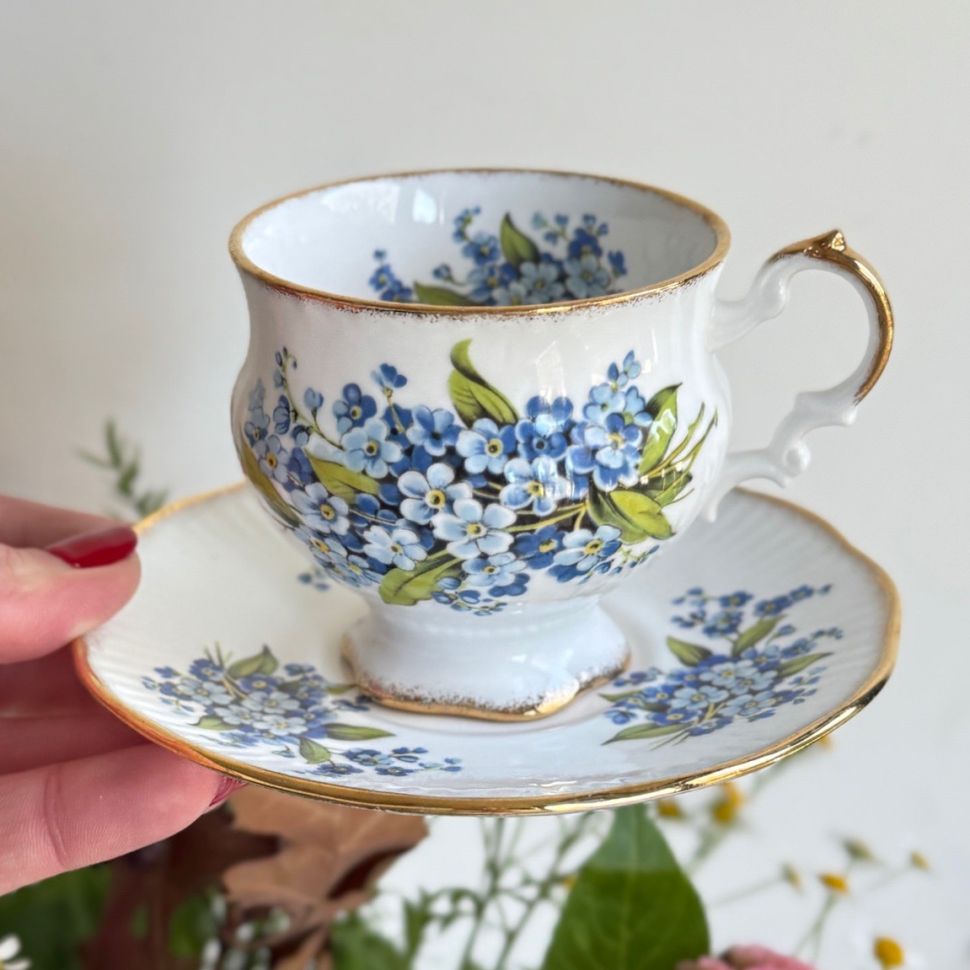 Кофейная пара Elizabethan Незабудки 160 мл Англия 