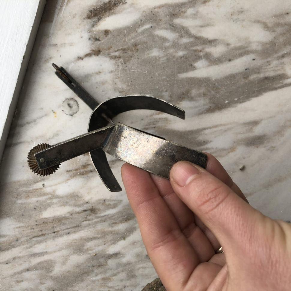 Шпоры на сапоги, пара мельхиор