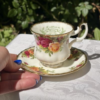 Кофейная пара Royal Albert Old Country Roses юбилейная 150 мл Англия