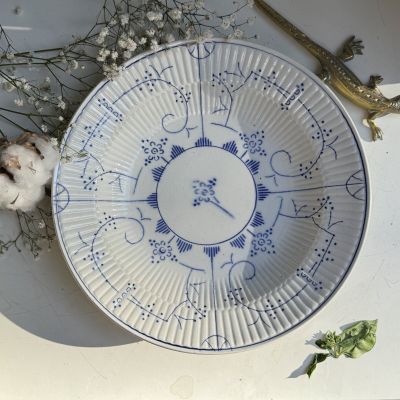 Тарелка глубокая Indish Blau Boch FF la Louviere 24 см Бельгия