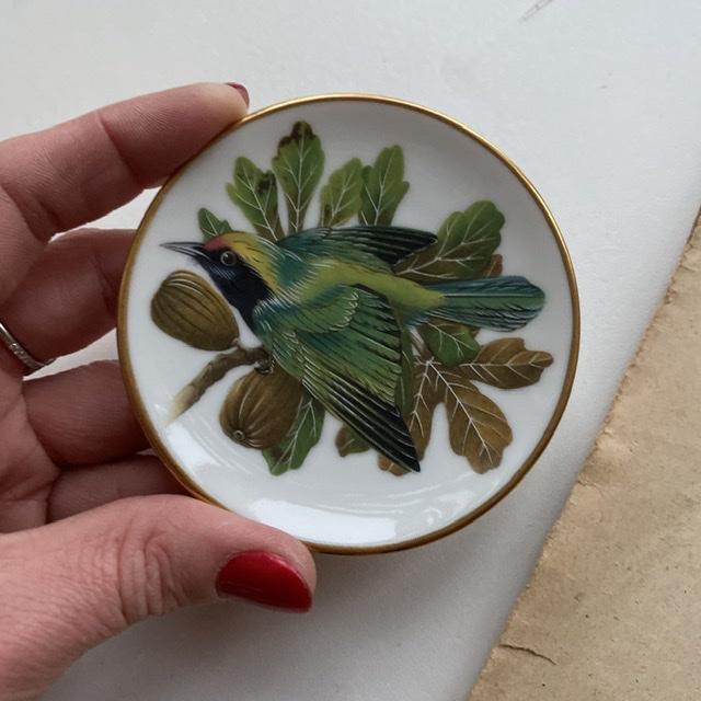 Тарелка 8 см Franklin Songbirds 1981 Leafbird