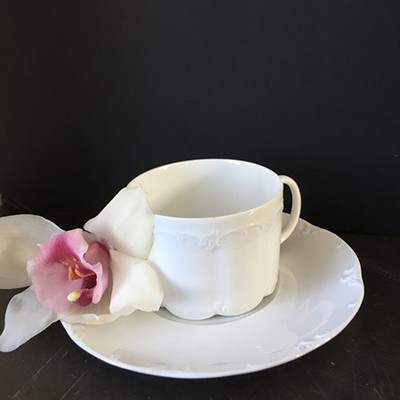 Кофейная пара Rosenthal Classic Rose, микроскол на ободе