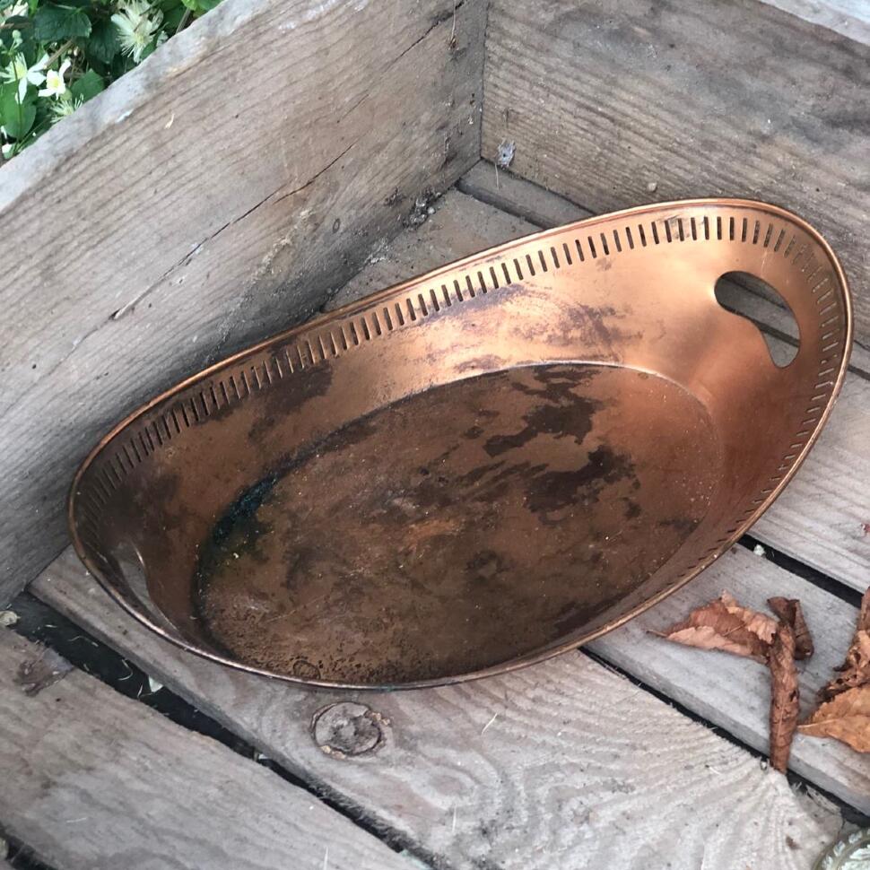 Бдюдо для сервировки 30 см медь