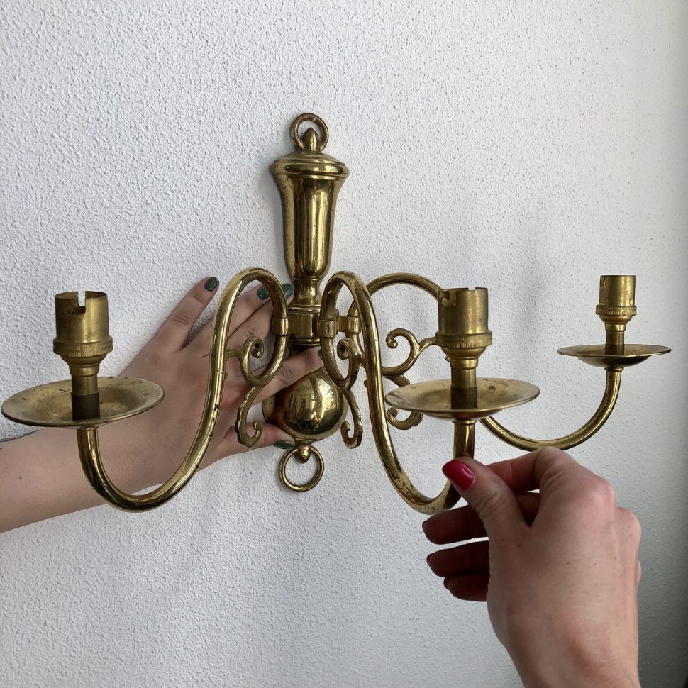 Подсвечник настенный на три свечи