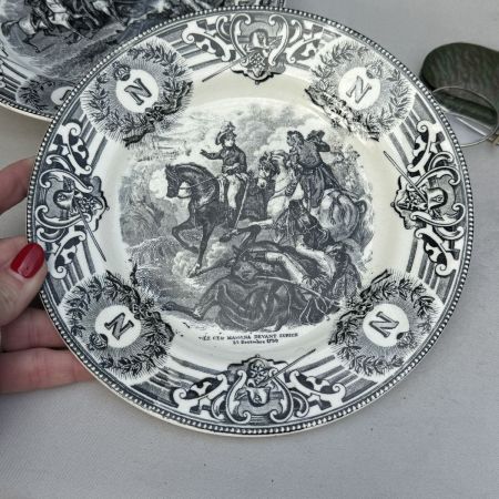Тарелка Boch Freres la Louvire Наполеон 1900 гг 21 см Бельгия 