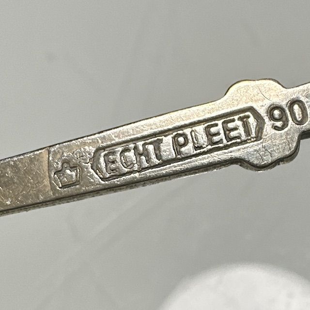 Ложка кофейная Собака 13 см серебрение 90 Голландия