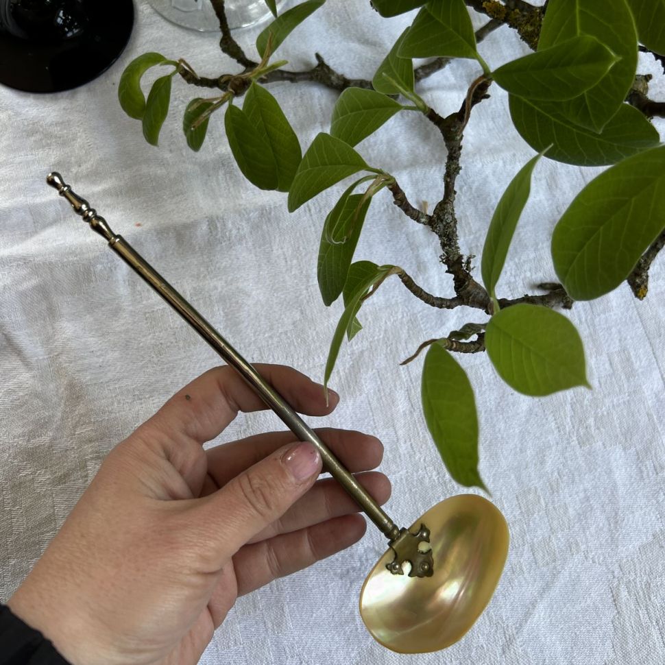 Половник соусник 21 см сталь перламутр