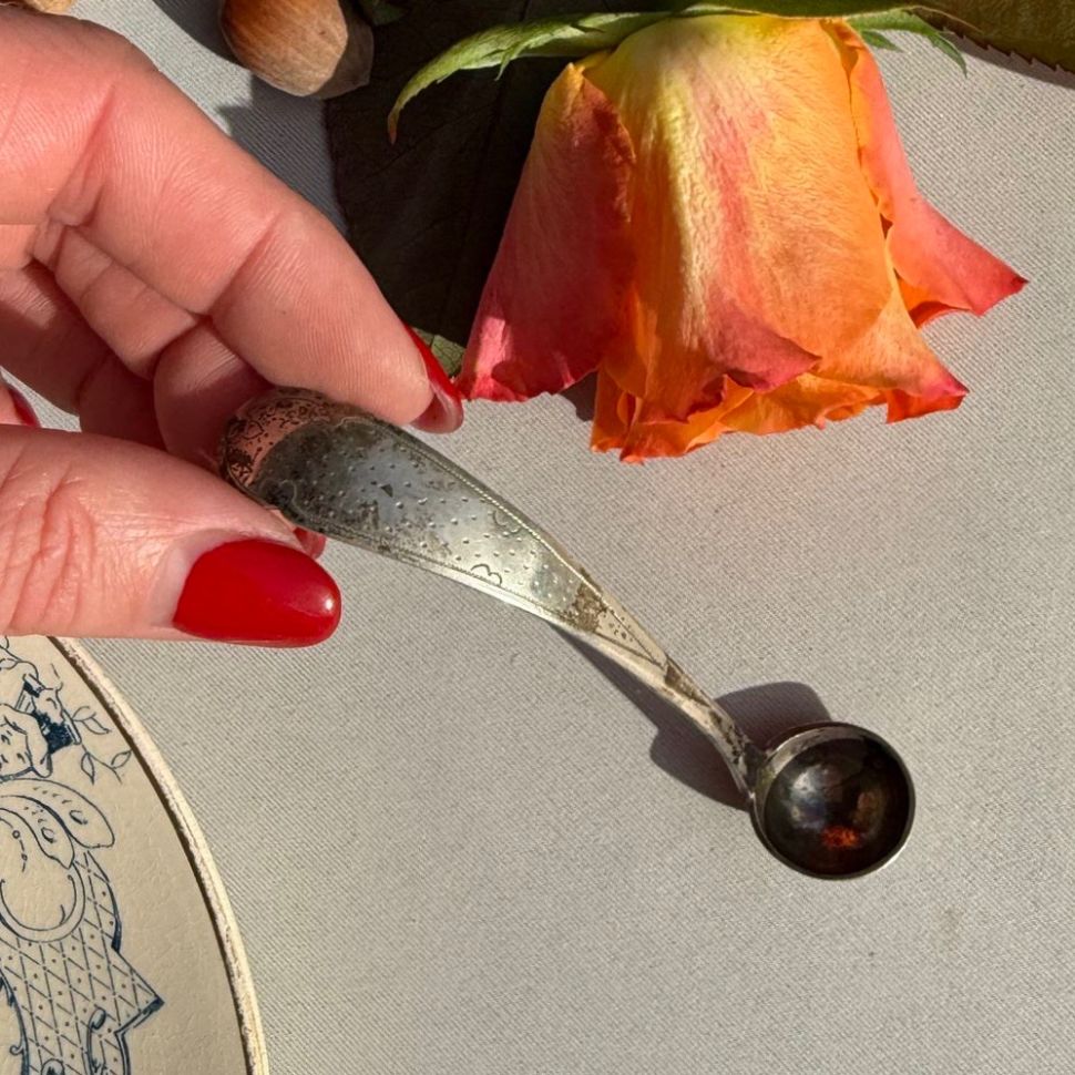 Половник мини 10 см серебрение