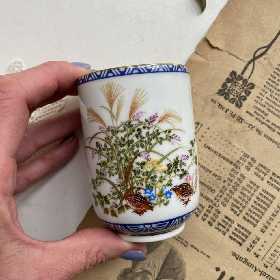 Чашка Franklin porcelain Япония 1985 г 150 мл Куропатки