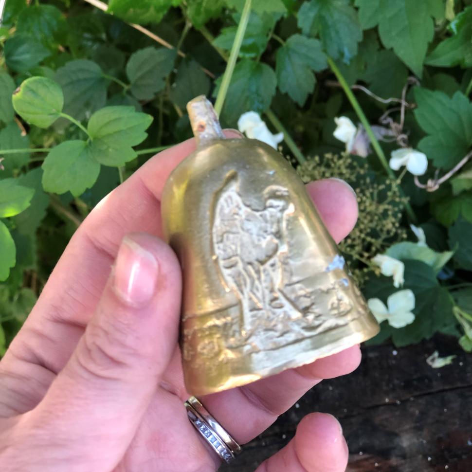 Колокольчик Аллегория малый латунь