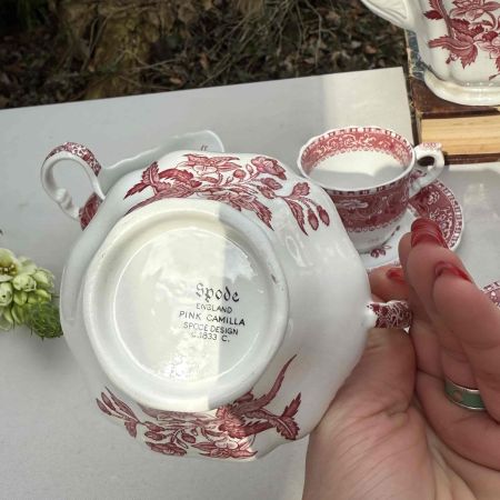 Молочник Spode Pink Camilla 130 мл фарфор Англия 