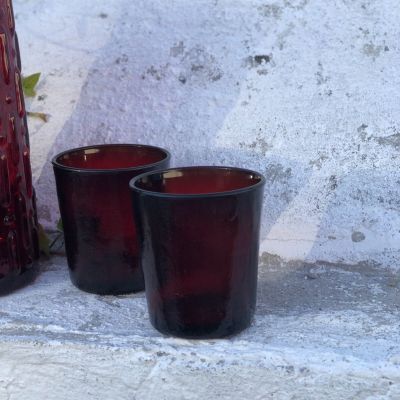 Стакан 200мл красное стекло