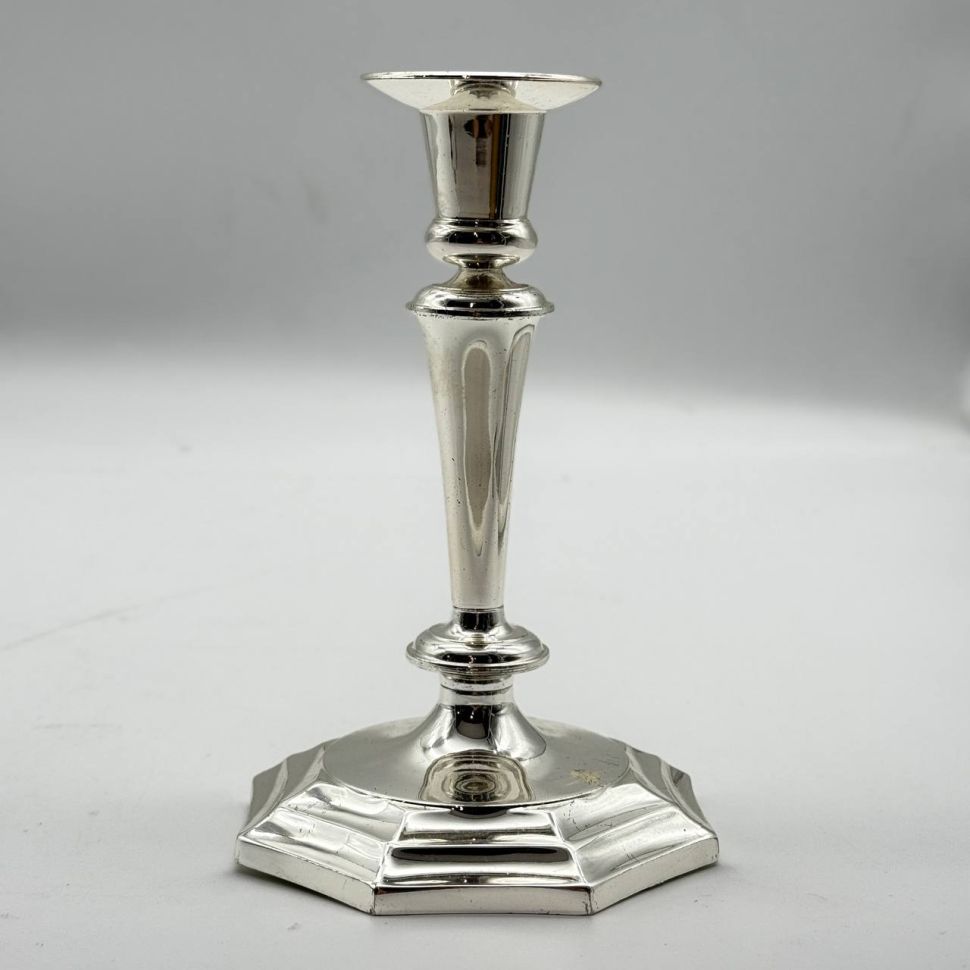 Подсвечник 19 см на одну свечу хромирование