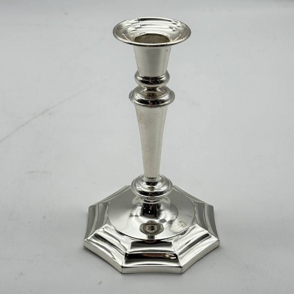 Подсвечник 19 см на одну свечу хромирование
