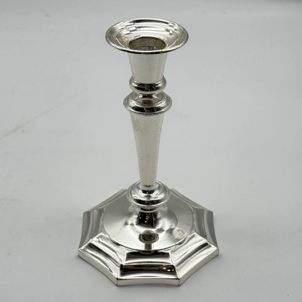Подсвечник 19 см на одну свечу хромирование