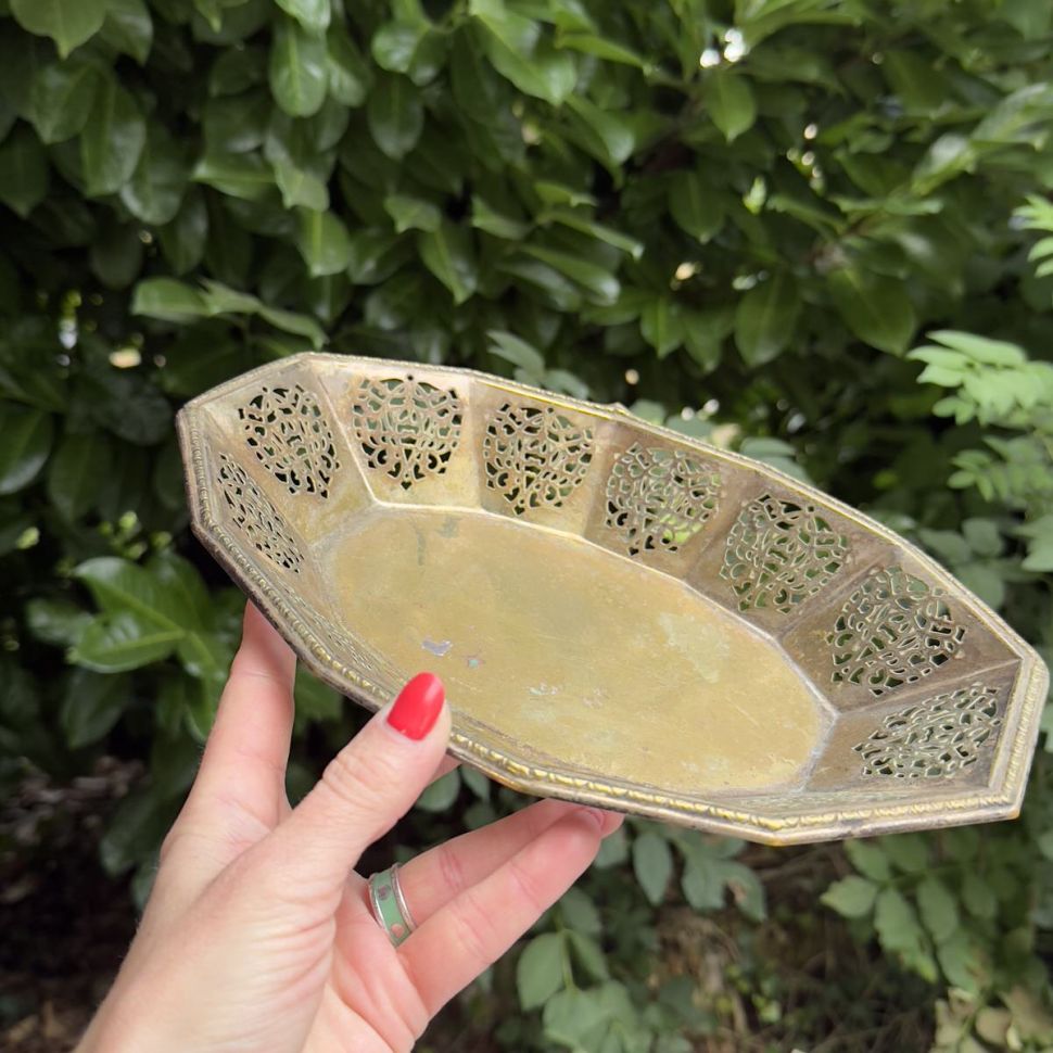 Блюдо углубленное 28 см серебрение по латуни Франция 