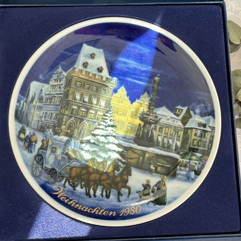 Тарелка 1980 г. Konigl pr Tettau 20 см фарфор Германия