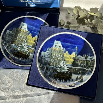 Тарелка 1980 г. Konigl pr Tettau 20 см фарфор Германия