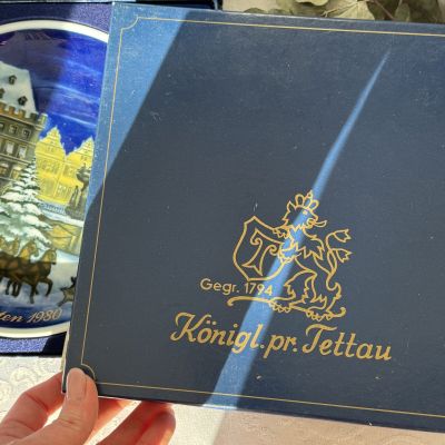 Тарелка 1980 г. Konigl pr Tettau 20 см фарфор Германия