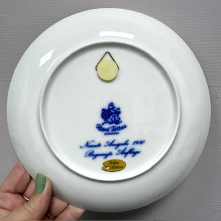 Тарелка 1980 г. Konigl pr Tettau 20 см фарфор Германия