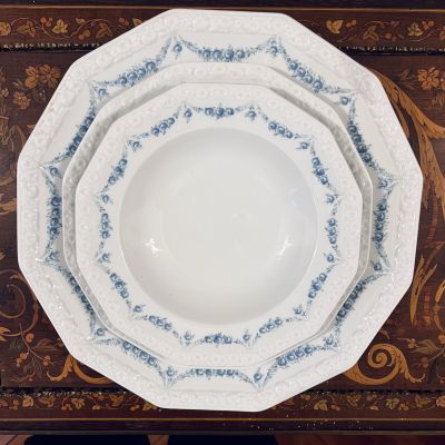 Тарелка глубокая Rosenthal Classic Rose голубые розы 24 см Германия  