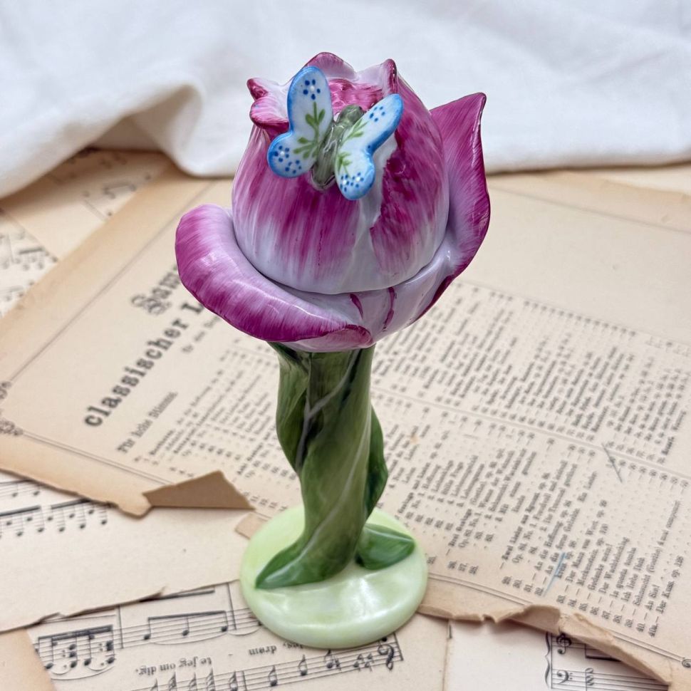 Подставка под яйцо шкатулка ВиллеройБох Floral Fantasy Тюльпан 19 см Германия