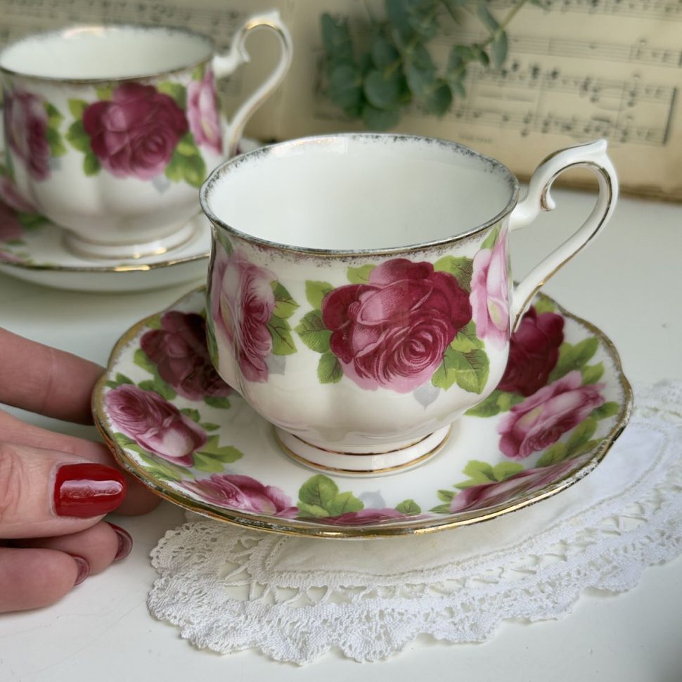 Чайная пара Royal Albert Old English Rose 200 мл Англия 