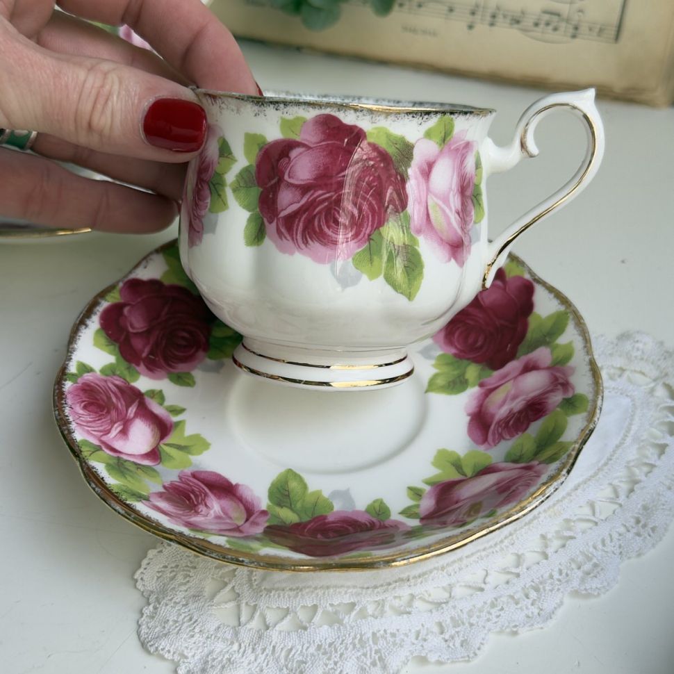 Чайная пара Royal Albert Old English Rose 200 мл Англия 