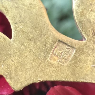 Набор сервировочный для закусок и десерта 4 предмета серебро латунь Франция