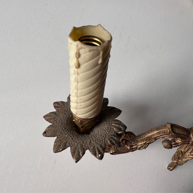 Бра настенное на 2 лампы 24 см бронза Франция